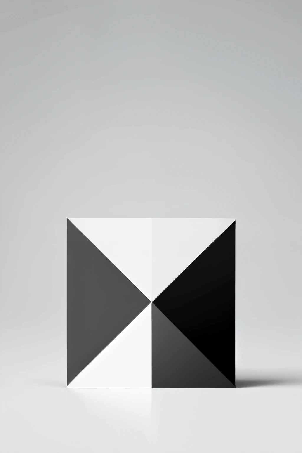 A minimalist art piece featuring simple geometric shapes in a balanced composition. The artwork should include a large circle, a square, and a triangle, with a harmonious use of negative space. The color palette is restricted to black, white, and shades of gray, emphasizing simplicity and elegance. The background is plain white to highlight the shapes.