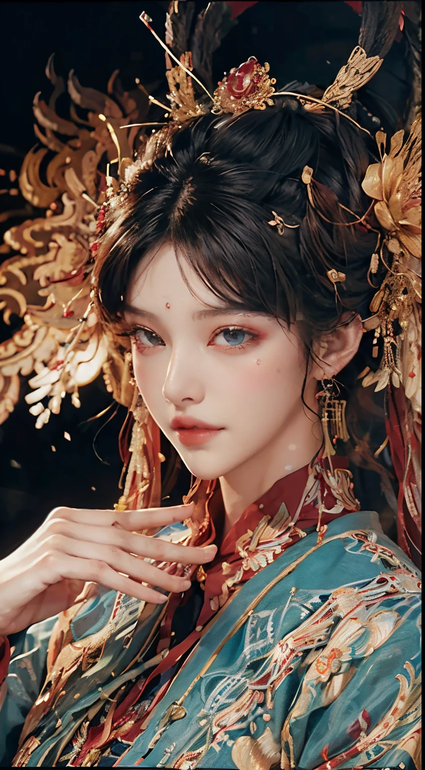 (((White cloud background))),(((high saturated))),(((Surrounded by colorful splashes)))ultra - detailed,Beauty and aesthetics,tmasterpiece,best qualtiy,(zentangle,datura,Tangles,entangled),(s fractal art:1.3),1girl,The very detailed,dynamic angle,cowboyshot,The most beautiful form of chaos,Elegant,Fauvist design,vivd colour,𝓡𝓸𝓶𝓪𝓷𝓽𝓲𝓬,Michal Mraz,adrian ghenie,petra cortright,Atmospheric,A note of ecstasy,streaming musical notes visible