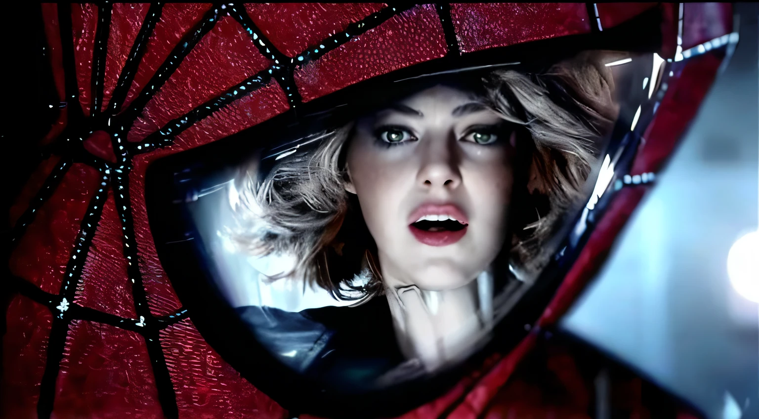 Spidey&#39;The s face reflected in the mirror，woman looking at it, Milla Jovovich as Spider-Woman, Emma Watson as Spider-Man, The Amazing Spider-Man 2, ( ( spidewoman ) ), Emma Stone Poison Ivy, GwenStacy, Emma Stone as Catwoman, spidewoman!!, Spidey, Spidey, spidewoman!!!!!, Emma Stoneface