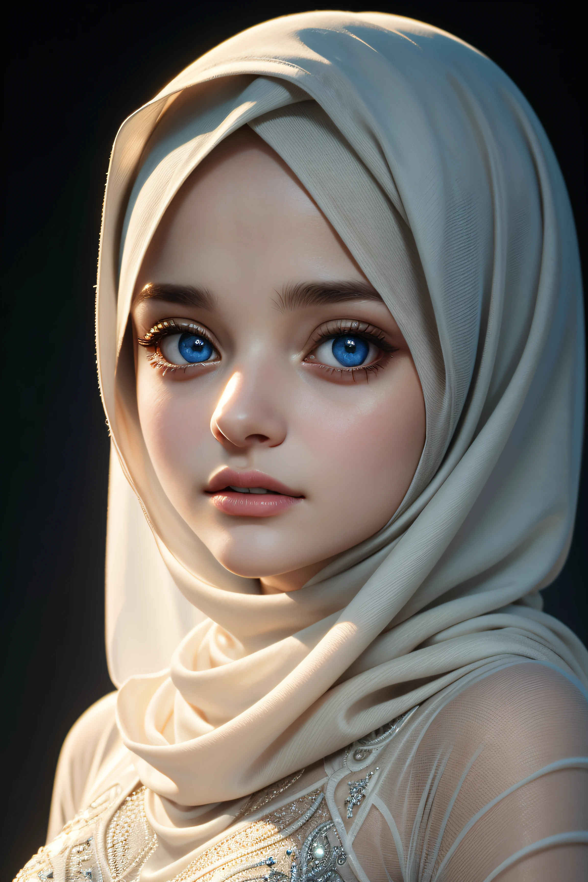 Joey King, wearing hijab sexy clothes transparent. professionally retouched, soft lighting, realistic, smooth face, perfect eyes, sharp focus on eyes, 8 k, high definition, insanely detailed, intricate, elegant. in a natural background.