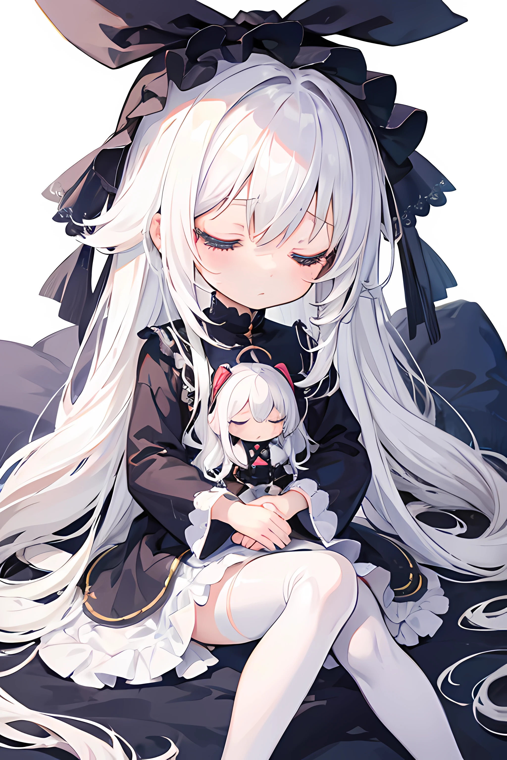 Silver Hair，Yellow Eyes、Big Breasts、145cm、Long Hair、Lolita、Girl、リトルガール