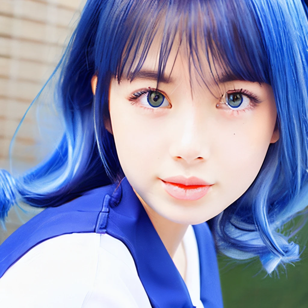 Sailor Mercury、Ami Mizuno、realisitic、kawaii、blue hairs、Blue eyes、