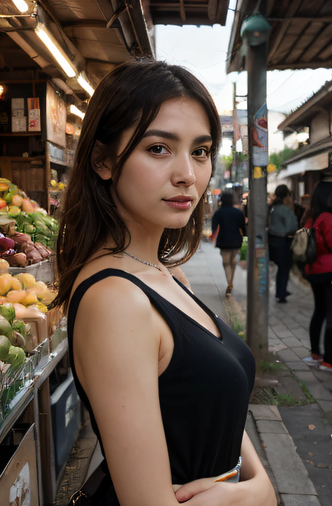 front, front, outdoor, Fashionable fruit market, unparalleled, environment, nobody, single location, Japanese comics, landscape, horizontal view