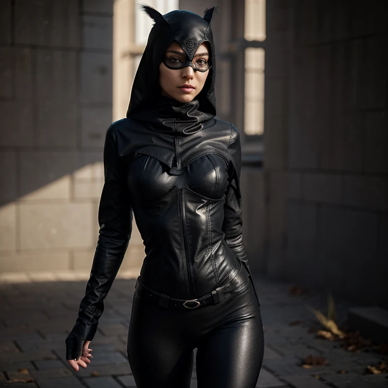 cat Woman, with a 90s outfit