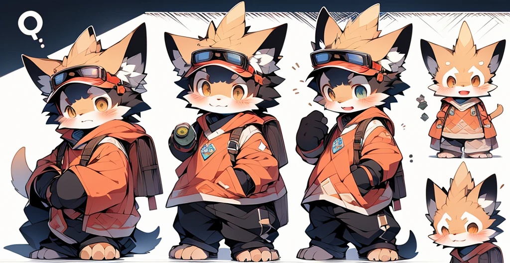 （drank， Black hair，mischievous expression）， Q version， Cuozhan， tmasterpiece， A high resolution，8K，detailedbackground，high high quality，Libido boy，（Via Dagasi：1.1），独奏，( ( Character concept art，reference sheet，individuality，character design sheet) )，(datura，bookbag，postman，unison，protective goggles，One barefoot：0.6)，