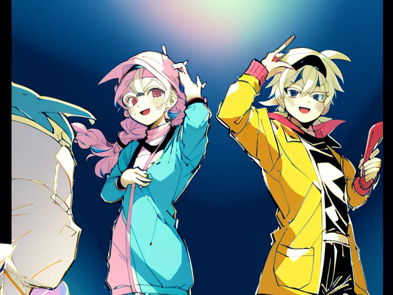 supreme， green down jacket，lime color hair，pink eyes，Standing on your feet，submachine gun，Chinese girl design，Detailed Genshin graphics，anime character design，anime concept art，pretty anime character design，anime character reference sheet，[Character design]，Character Sheets, Three types，Shot Full Body，Game Character Design，than a small flying moon，Girl in sunglasses and beans，Victorizo ∨TSE∨，Orange background,Stylistic expression, Character Sheets, Three types，Shot Full Body，Game Character Design，Victorizo ∨TSE∨,Stylistic expression, pastel colors, green, Toxic Green, absurdress, Full of Details,2 d anime style, anime moe art style, Jazz & Increased, cute art style, Anime-style illustration, pixiv style, pixiv, in anime style, anime art style, Full Body Commission, neon colors, neon green, The same character, absurdress,traditional Chinese clothing,Full of Details, ((Character design sheet,same character,front,side,backboob)),illustartion, big weapon, Cyborg, baggy clothes, bright pink, long pink hair, baggy clothes ， Snowman padded jacket，anime character reference sheet，[character design]，full height