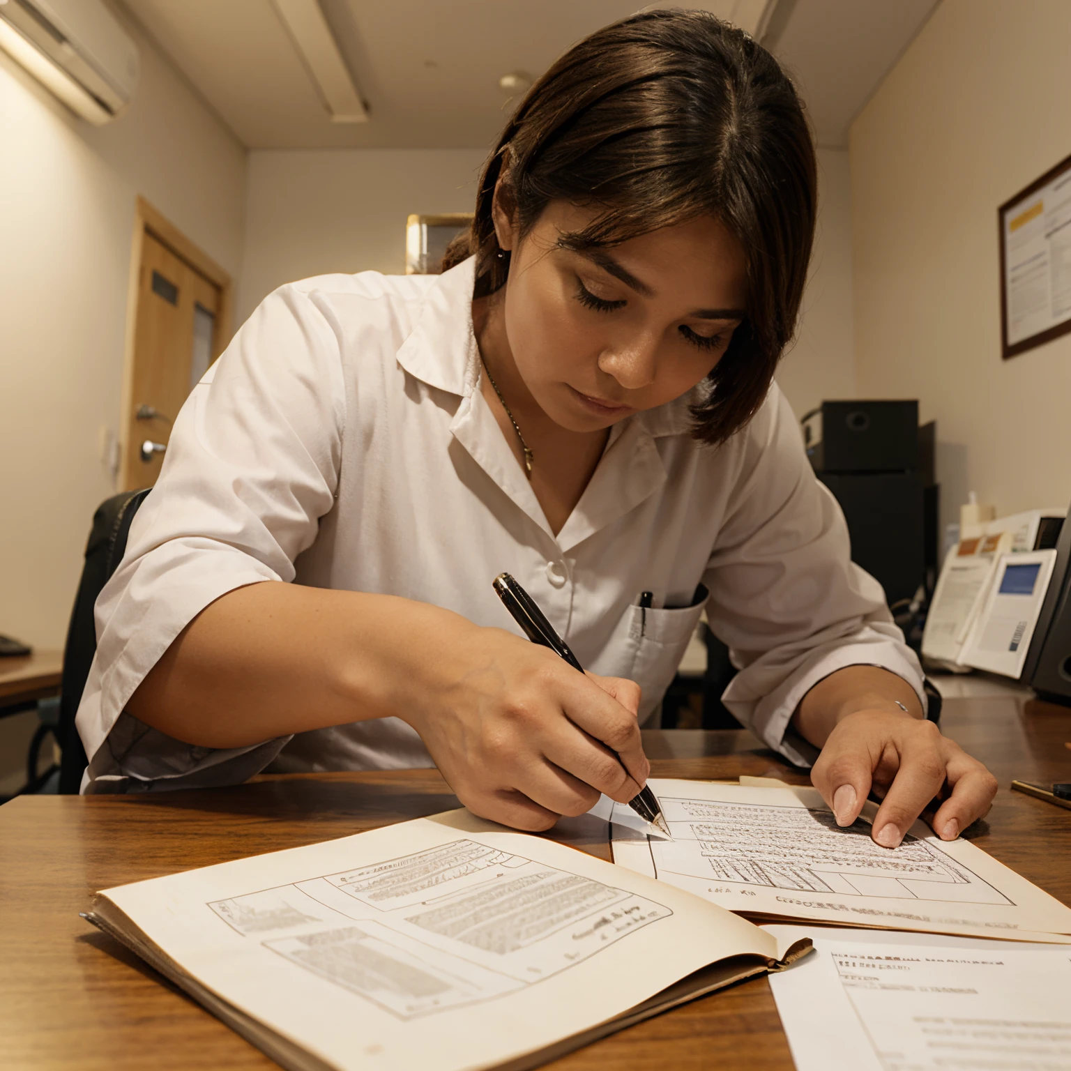 Scribe working in notary office
