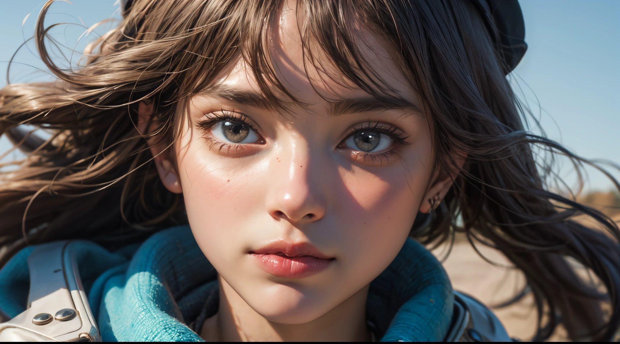 Girl's face,  extreme close-up