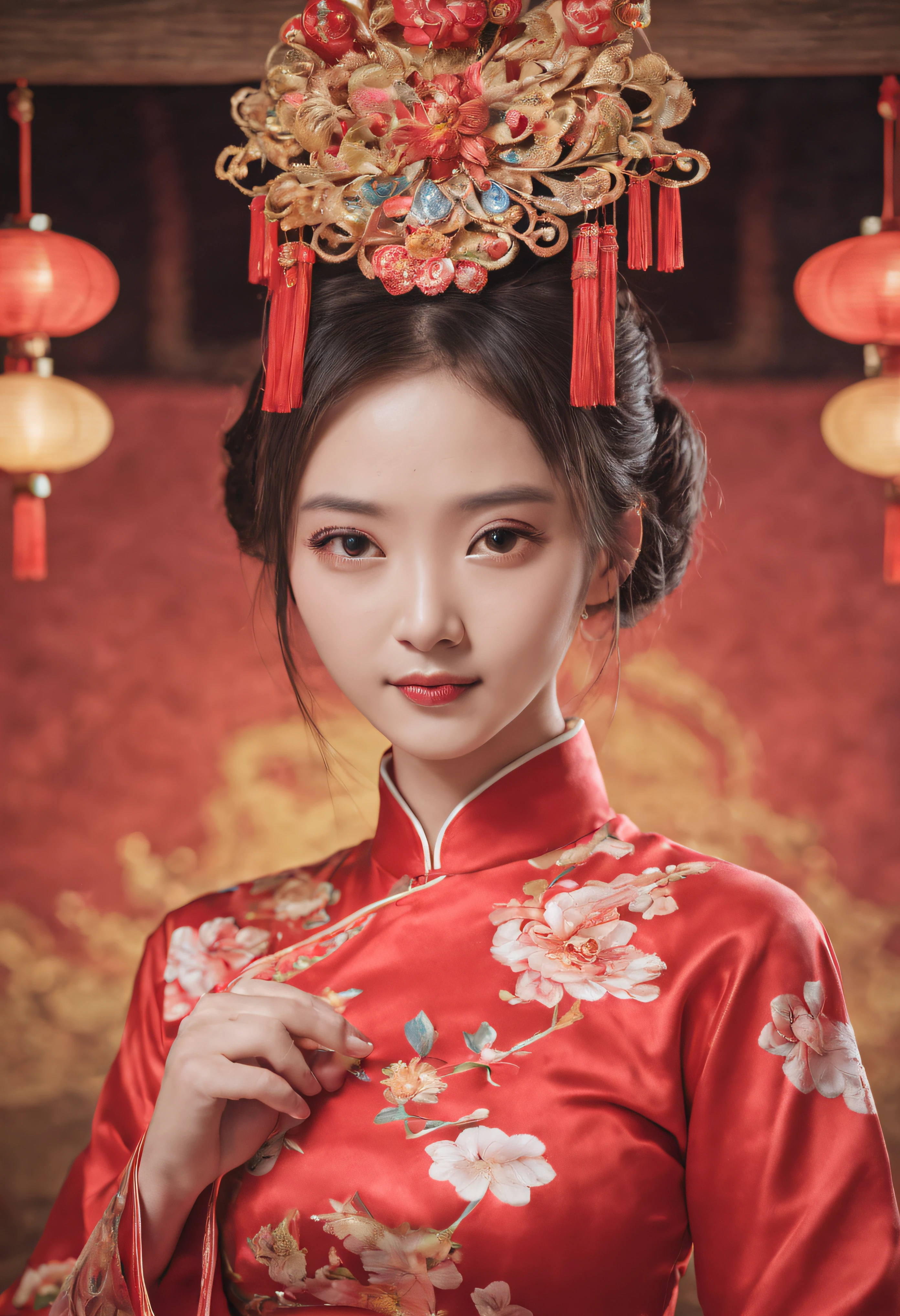 1 Sister，Alone，On the cheongsam，stage