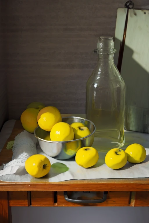 still life, dull colors