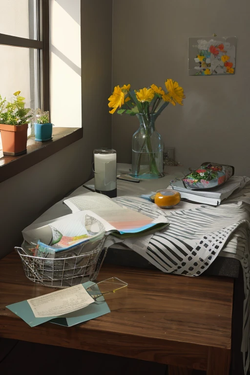 still life, dull colors