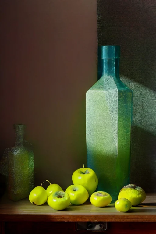 still life, faint colors, without fruits