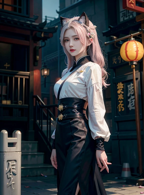 tmasterpiece、nood、night scene、moon full、1womanl、Mature Woman、china style、Ancient China、Sister、Royal sister、With a cold face、expressionless face、Woman with long hair、pale pink lips、steady、intelligence、Tri-Belt、gray pupils,assassins,Short Knife,Flower ball background,A masterpiece of street view walking、nood、night scene、moon full、1womanl、Mature Woman、china style、Ancient China、Sister、Royal sister、With a cold face、expressionless face、Woman with long hair、pale pink lips、steady、intelligence、Tri-Belt、golden pupils,assassins,Short Knife,Flower ball background,Stroll through the streets,White-haired Catwoman,Hanfu,Cat ears,Cat's tail,Clear purple eyes