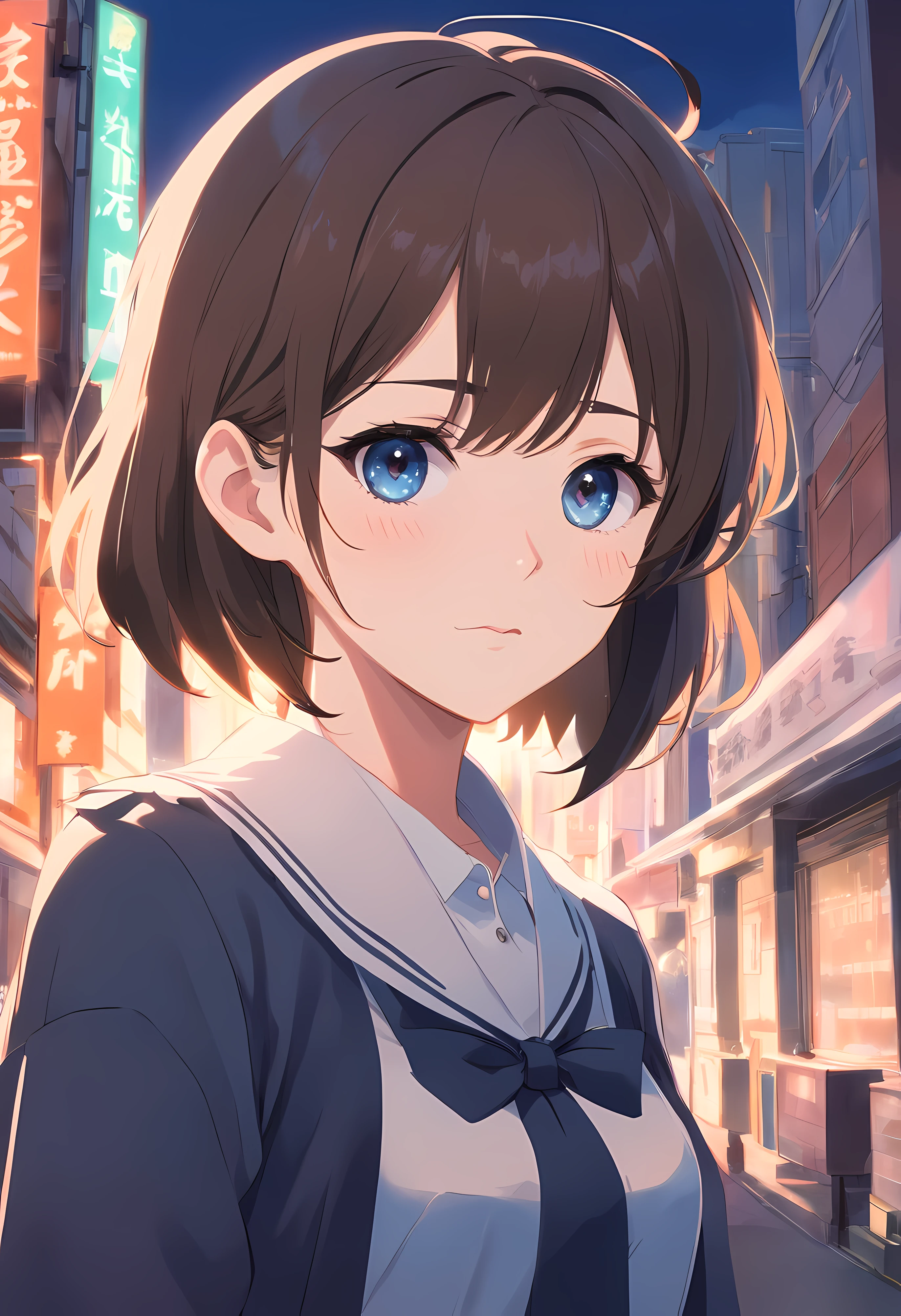 Anime girl sixteen years old，Wear a white eyepatch over your right eye，secondary disease，Gothic lolita black dress