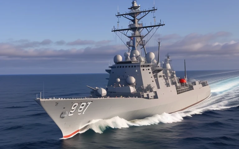 Fidel naval ship in ocean with sky background, euclid class, warships, warships, Realistic warship design, ( Greg Rutkoski ), minimalist, an intricate, naval battles, Jeffrey Smith, bigger, hull, seen from the side, Pamela Drew, Boat, 🤬 🤮 💕 🎀, j. H. William III, navy