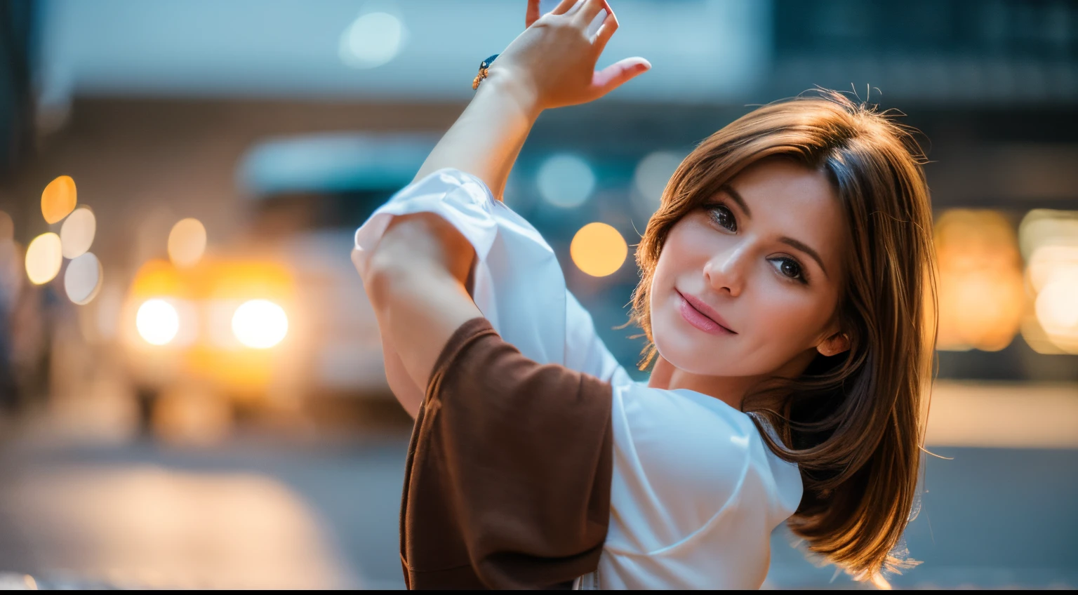 RAW uhd upper body body shot of 44 years old brunette woman, normal shot, Natural brunette hair,full-body, Burgen, wellig, (Brown-eyed woman) in der Wohnung, Vorgeschichte von New York City, Mamas Natutai, Abendkulisse, (Business Dress), detailliert (Stoff!, Haar!, Glanz, Farbe!, Mangelhaftigkeiten:1.1), Hoher Detaillierungsgrad der hellen Augen, (Blick in die Kamera), Spiegelnde Beleuchtung, DSLR, ultra quality, scharfer Fokus, scharf, depth of fields, Filmkorn, (zentriert), Fujifilm XT3, Kristall, Die Mitte des Rahmens, handsome face, scharfer Fokus, Laternenpfahl, bokeh, (Schlecht beleuchtet), diskret, am Strand, full entire body, Mittlerer Plan,