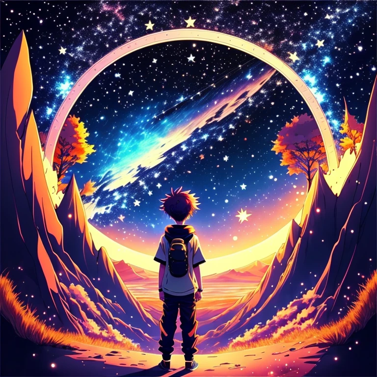Sky and stars、Anime wallpapers with views of the space sky、anime art wallpaper 4k, anime art wallpaper 4k, Anime art wallpaper 8k, animesque, amazing wallpapers, anime wallpaper 4k, anime wallpaper 4k, anime wallpaper 4k,  Anime background art、boy&#39;s adventure story
