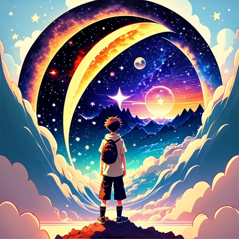 Sky and stars、Anime wallpapers with views of the space sky、anime art wallpaper 4k, anime art wallpaper 4k, Anime art wallpaper 8k, animesque, amazing wallpapers, anime wallpaper 4k, anime wallpaper 4k, anime wallpaper 4k, Anime background art、boy's adventure story