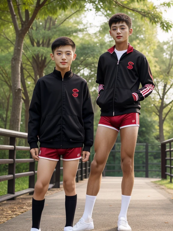 teenagers , very young , light-skin , wearing an dark red sexy underwear, tmasterpiece,k hd,the feet,Transparent sports vest,semi transparent,black long socks,The barefoot , red colour , handsome and cute , extreme cute boy , white skin , dark red underwear boxers shorts , extremely tall and cute boy ,oppa model , handsome model , full body , dark red boxers underwears short shorts , black socks , white light-skin , Chinese model , young boy , white skin , handsome and extremely cute , red boxers underwear shorts , long black socks , handsome model , at the park , jogging , model oppa , long legs , jogging , running , high knee black socks ,black long socks , stand up , extremely tall , extremely high , red underwears , red sports underwear , long black socks , clean and white legs , Chinese model , extremely long legs , looking at the camera , clean and white thigh , heavy bulge , kid face , b , wearing red underwears boxers , light and white skin , Chinese model , strike a pose , sexy pose , flexing pose , show off his handsome pose , size different , height different , tallest boy in the world , height comparison with other boy