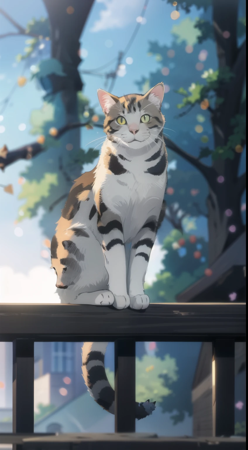 a cat, simple background.