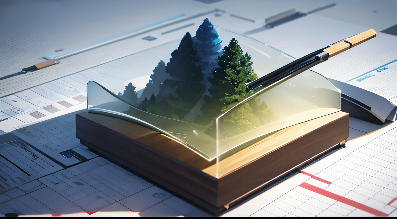 Engaging 3D visualization featuring stunning graphs、glinting