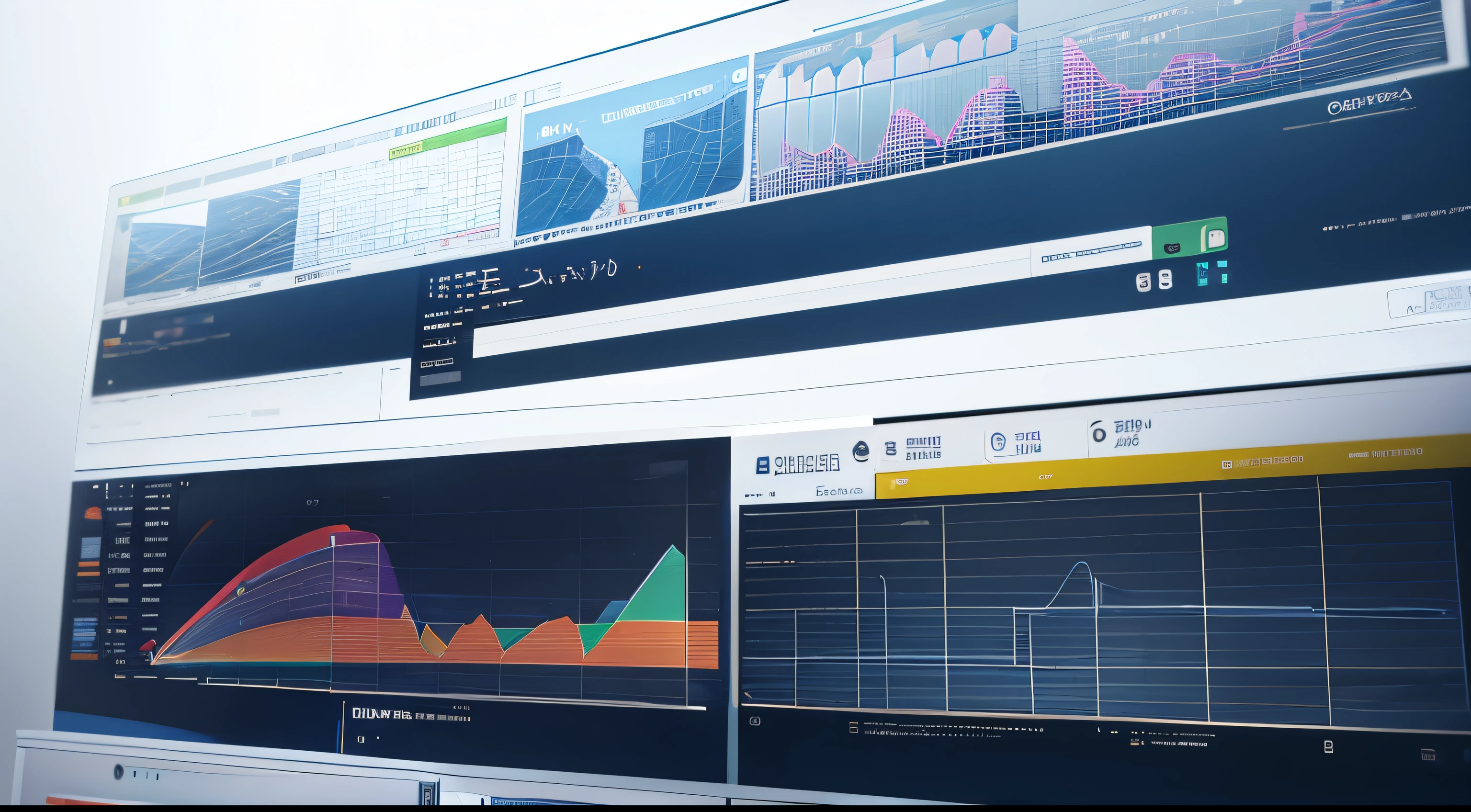 Engaging 3D visualization featuring stunning graphs、glinting