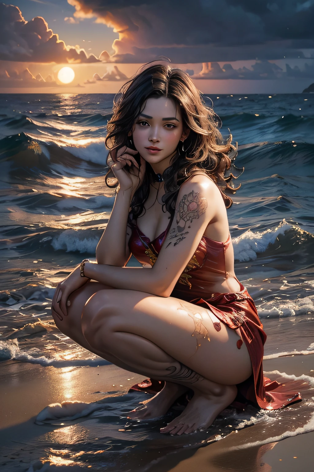 (Masterpiece), Best Quality, doggy style front view, ((flat chest)), Missandei, 1Woman ((30 years)), , on the beach of the Caribbean Sea, , lying, missionary, (Masterpiece), Best Quality, expressive eyes, a perfect face,stormy sunset reddish sky, Abstract rough waves, Concept art, Skin wetted with water, water drops, bubbles and wave foam, Beautiful woman squatting, seen from behind, Spreading your legs, Masterpiece art, Aphrodite in Rococo style, highly detailed digital painting, Portrait, Blue & a gold, Rutkowski style, full - body, Beautiful Caucasian girl in full growth closeup, oil painting, She looks beautiful, movie scene, a perfect face, Perfect symmetrical eyes, Valens10179, surreal, sharp-focus, Ultra Detailed, studio light, cubist art, relief relief, many, complementary colours, stormy sunset reddish sky, Abstract rough waves, Concept art, Skin wetted with water, water drops, bubbles and wave foam,Beautiful Caucasian girl in full growth closeup, oil painting, stormy sunset reddish sky, Abstract rough waves, Concept art, Skin wetted with water, water drops, bubbles and wave foam,full - body,light flirty smile,filigree, Night sky with full moon, (Masterpiece), Best Quality, expressive eyes, a perfect face, Highly detailed face and body, Cinematic lighting, photo-realistic, ( Wild waves, big waves, Oriental mandala tattoos, See-through dresses, Skin wetted with water, stormy skies, sunset sky red storm clouds, ancient temple, Swimming in the sea, Floating old clock, lamp, lantern, beautiful girl with a slight smile, Transparent blouse, black vikini, fractal, The Art of Sakimichan Style, slight smile, legs open, Pubic hair type, 1 , bare breast, Open transparent t-shirt, Mandala and flower tattoos, Best Quality ,black hair, platinum doped
