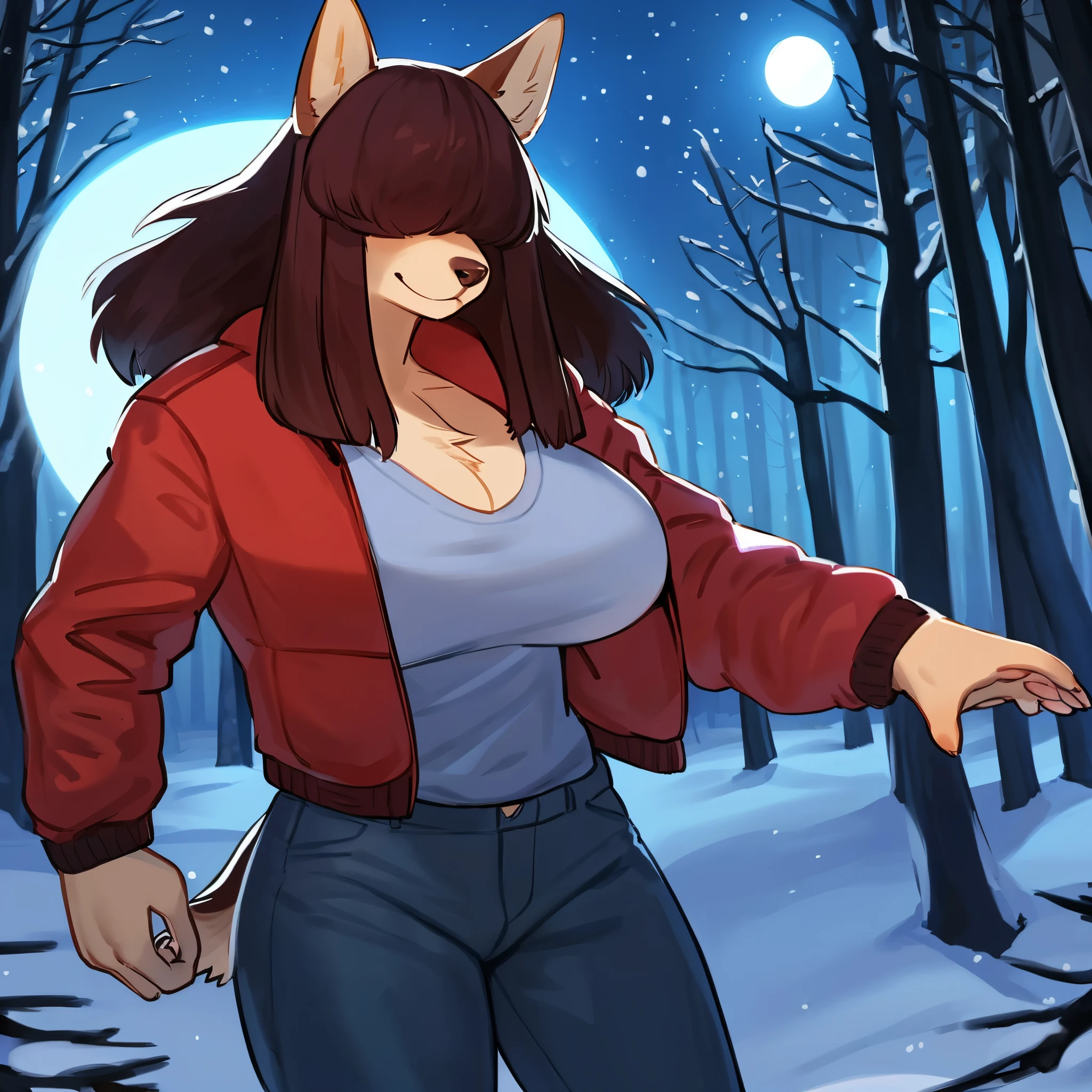 llustration perfect beautiful length portrait photorealistic beautiful muscular athletic anthro female werecanid on mountain, forest, snow, presenting canine pussy, animal genitalia, looking at viewer, red moon, highly detailed hdr photo uhd high detail, spread pussy, pussy juice, detailed wet canine pussy clear visible, big huge nipple, multi nipple, huge breast, multi breast, fluffy orange fur white body, 5 fingers 4 toes, beautiful red eye, beautiful defined white face, long white hair, long adult braids, fluffy beautiful defined legs and arms, defined muscles, beautiful defined long sharp claws and teeth, beautiful fluffy big tail, hyperrealistic, ultradetailed, bodybuilder, supernumerary breasts, saggy breasts, 6 breasts 6 nipples clear visible, arcanine , detailed background, hi res, looking pleasured, tongue out, long tongue, long sharp teeth fangs, spiked collar, inner ear fluff, breast milk lactation lactating, masturbation vaginal fingering fingering self pussy juice pussy juice on ground pussy juice on hand, by virtyalfobo