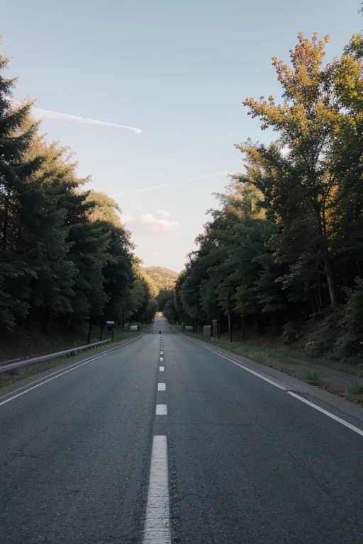 a tree on the road