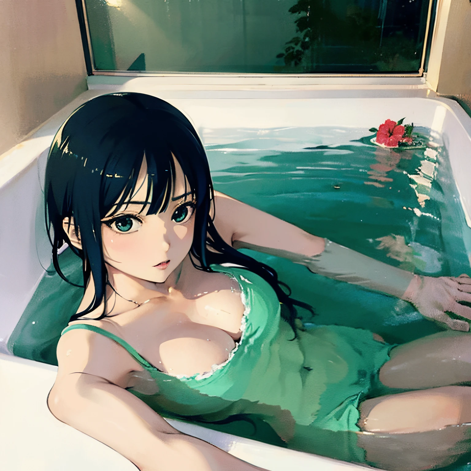 Nico robin taking a bath