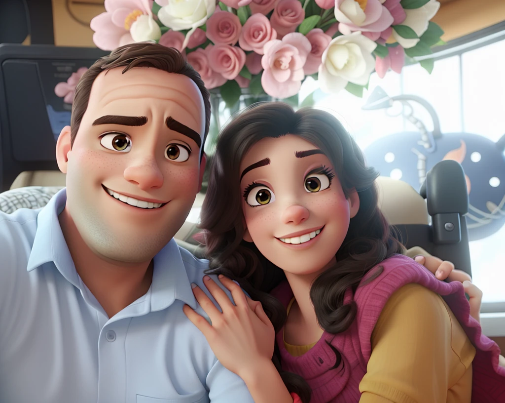 romantic couple, igual aos filmes Disney Pixar