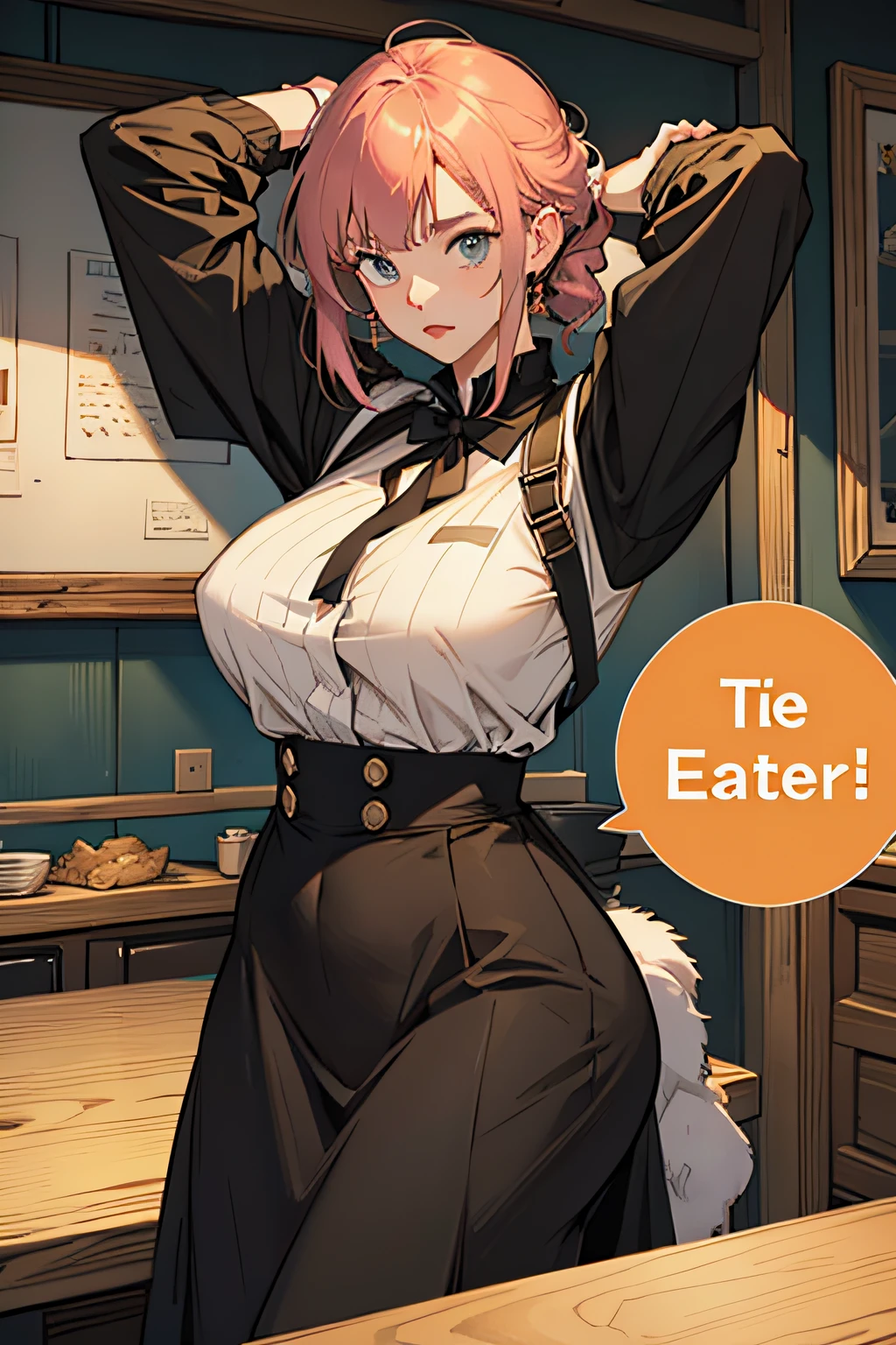 masutepiece, Best Quality, girl, break frame, Dialog Box[Daiarogubo, Voice bubbles,