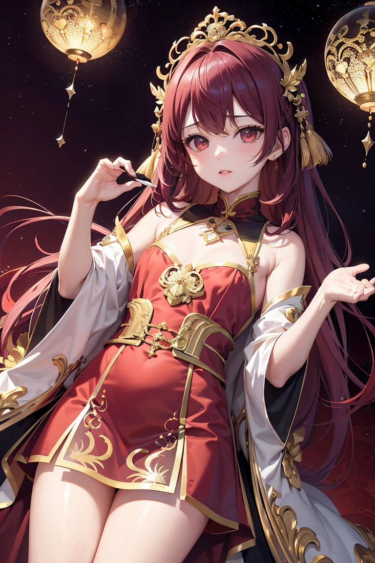 realisticlying、(masterpiece、top-quality、top-quality、Official art、Beautifully Aesthetic:1.2)、Highly detailed fractal art、wine red theme、The most detailed、leo、(Abstract background:1.5)(1girl in:1.3)、(little girls class)、Wine red hair、Bright eye、Serious、Combed、shorth hair、、milkyway、Giant magic gold Leo Astrolabe、Dreamantasia、gold trim、Beautiful detailed sky、Style and decoration for the goddess of Leo、(NSFW:0.8)
Delicate Positive and High Glass Guardrail Board