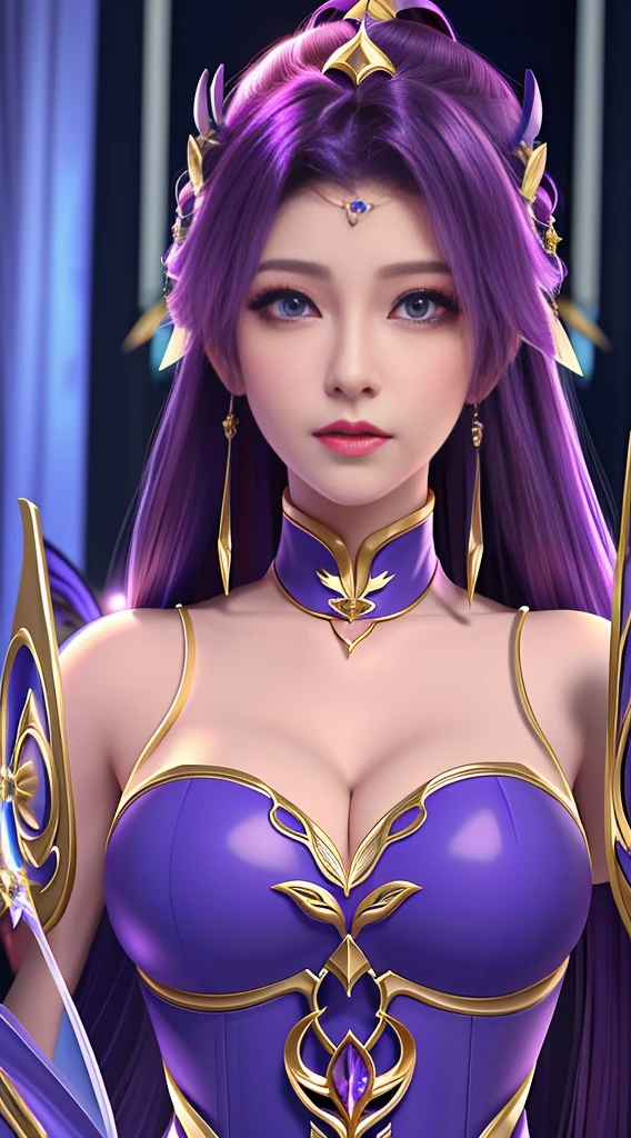 there  a person there，Wearing a purple dress、woman wearing necklace and earrings, fantasy art style, beautiful fantasy empress, Guviz-style artwork, Beautiful elf with violet skin, 8K high quality detail art, beautiful and elegant elf queen, ((beautiful fantasy empress)), Digital fantasy art ), Epic fantasy art style HD, smooth anime cg art