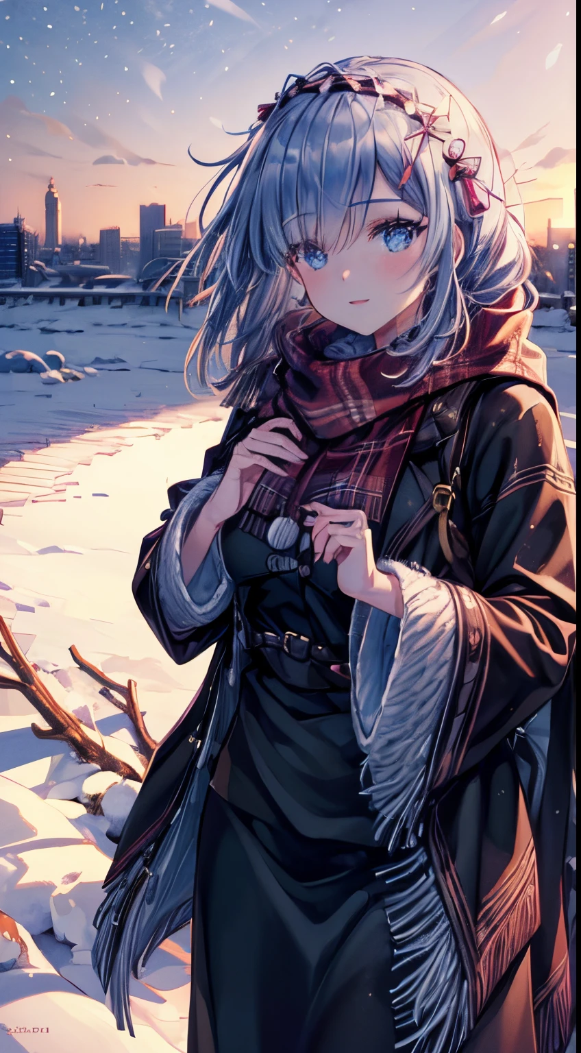 ((1woman,Best Quality), (Highly Detailed 8K Background, Best Shadow), Highly Detailed, (Beautiful Detailed Eyes), ((Winter Clothes, Daylight, Winter))), (Cowboy Shot), Anime, City, Best Quality High detail, 4K