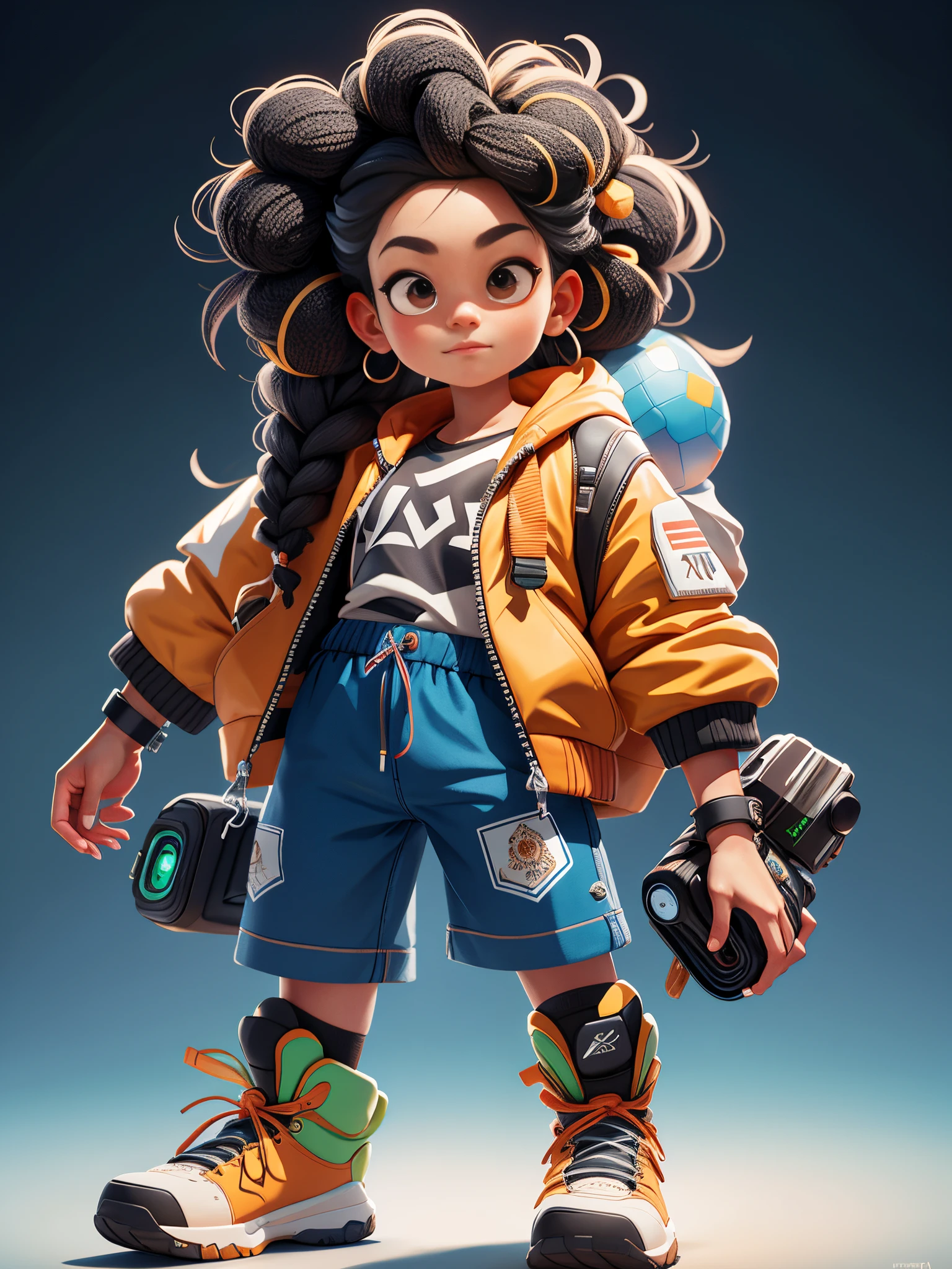 “(Best quality at best,4K,8K,A high resolution,tmasterpiece:1.2), cute girls, A detailed eye, Braided hair, Loose hair, sporty attire, modern accessories, ultra - detailed, actual, realistically:1.37, (HighDynamicRange,hyper HD,Studio lighting,Ultra-fine painting, Focus sharp, physically-based renderingt, Extremely detailed description, professional, Complicated details, a hologram, The background clean and tidy )”