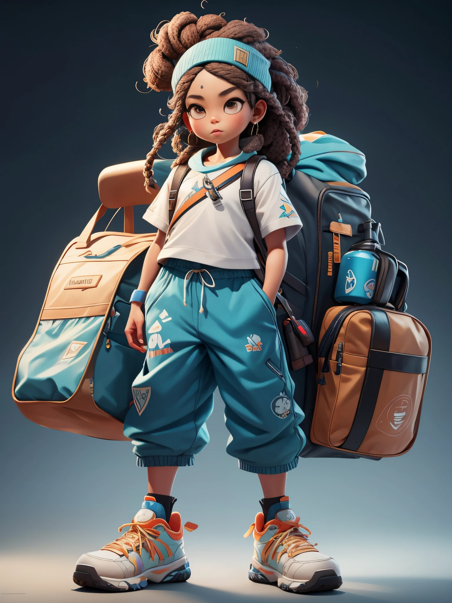“(Best quality at best,4K,8K,A high resolution,tmasterpiece:1.2), cute girls, A detailed eye, Braided hair, Loose hair, sporty attire, modern accessories, ultra - detailed, actual, realistically:1.37, (HighDynamicRange,hyper HD,Studio lighting,Ultra-fine painting, Focus sharp, physically-based renderingt, Extremely detailed description, professional, Complicated details, a hologram, The background clean and tidy )”