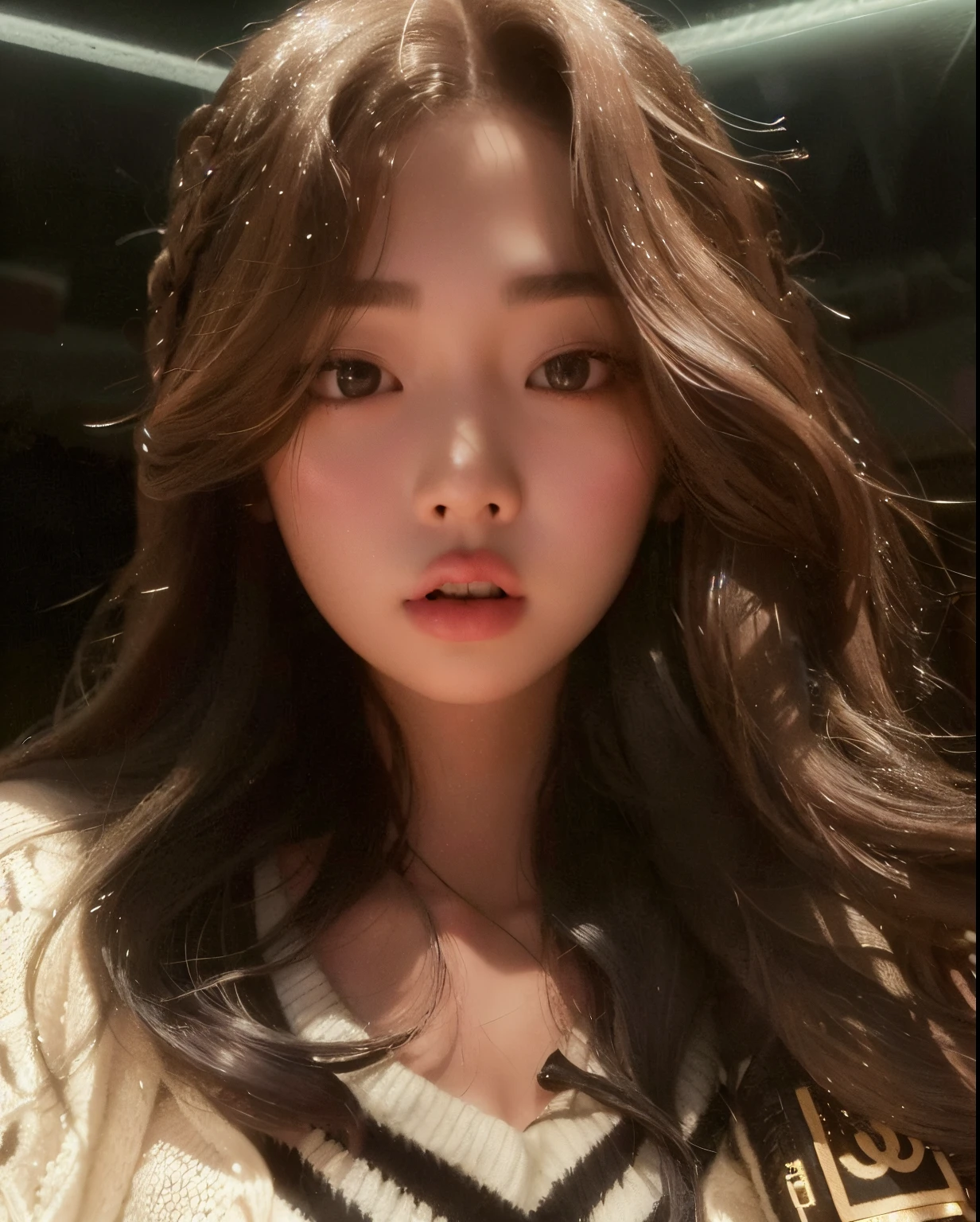 A closeup of a woman with long hair wearing a sweater;, jennie blackpink, Parque Ji-min, Lee Ji-eun, Lee Ji - Eun, Dom Yunjoo, Heonhwa Choe, Jinyoung Canela, Shin min jeong, Jaeyeon Nam, Hwang SE - EM, TaeJune Kim, jossi do blackpink, Parque Roseanne do Blackpink