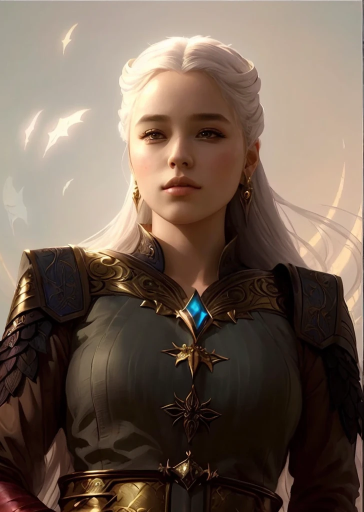 a closeup of a woman with a crown on her head and a dragon in the sky, fantasy concept art portrait, Retrato de una reina, graphic artist magali villeneuve, epic fantasy art portrait, Targaryen, Impresionante arte de personajes, epic fantasy character art, epic exquisite character art, fantasy character art, fantasy portrait art, High quality fantasy art, ulzzang, maquillaje popular de Corea del sur