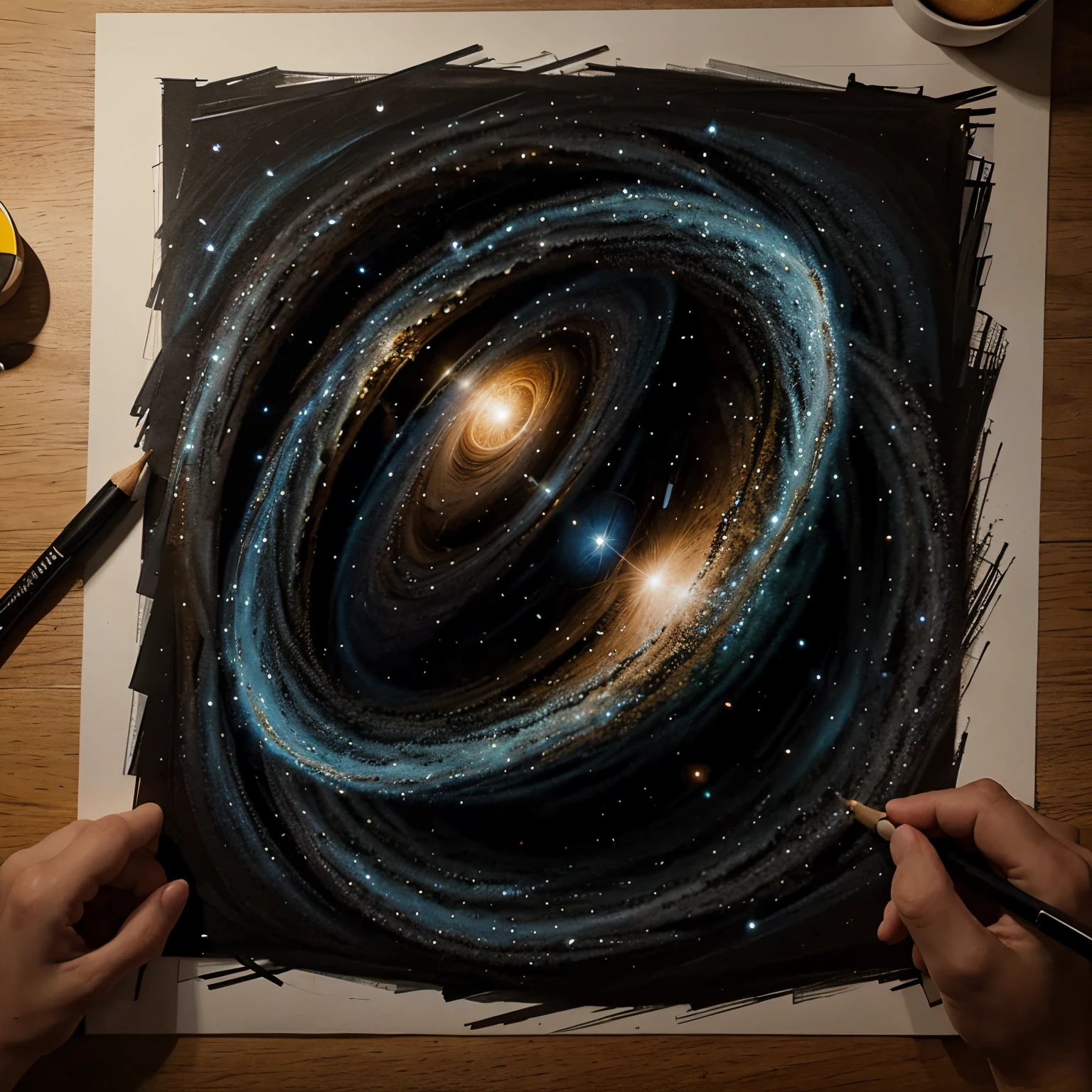 Draw the beginning of the universe