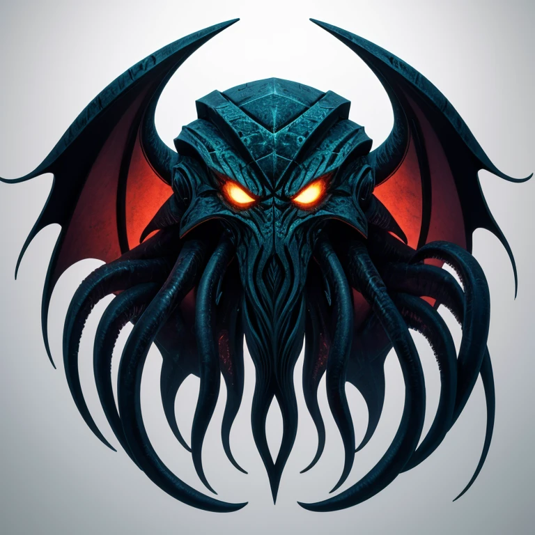 Horror cyber cthulhu graphic style portrait