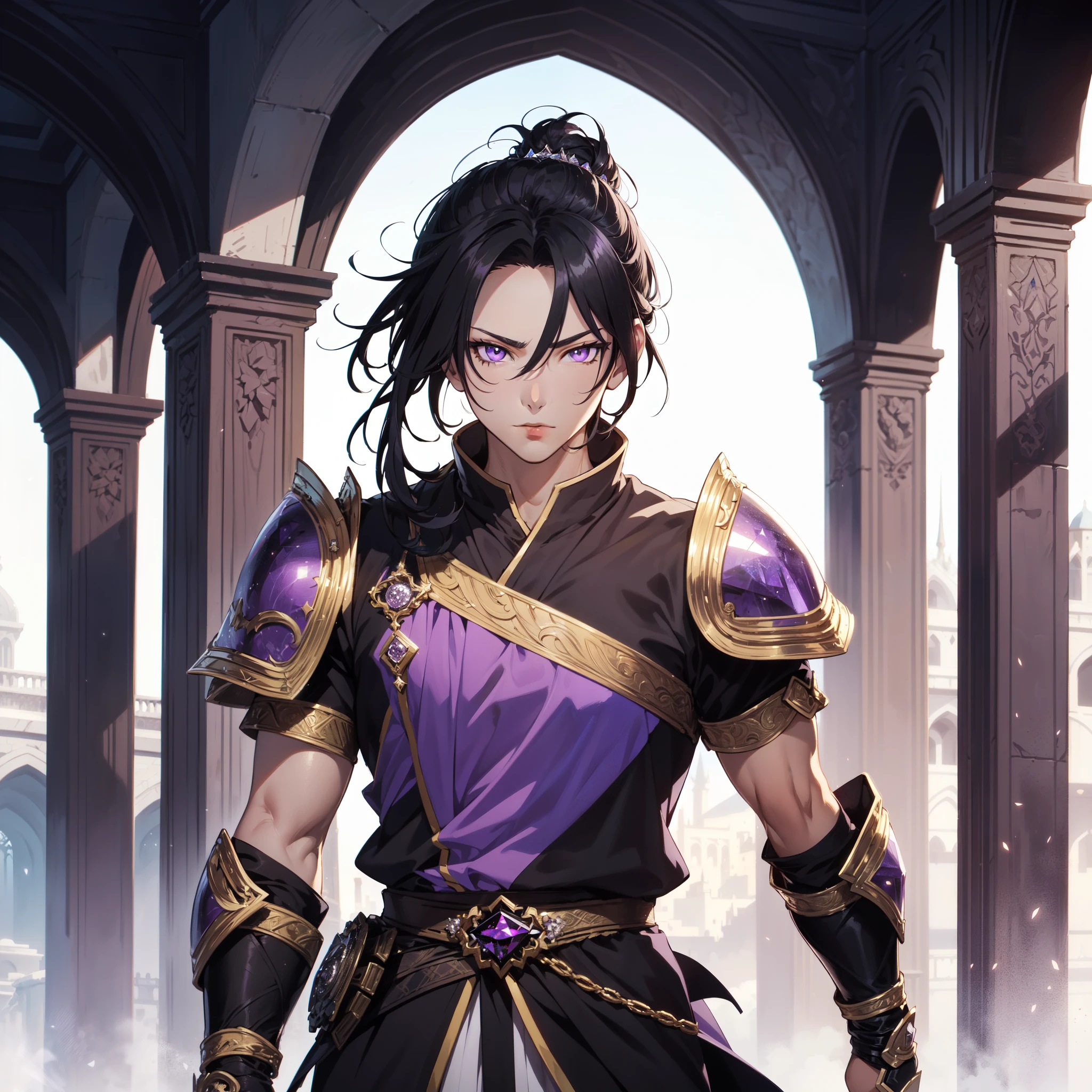 128K Ultra High Definition,
128K Ultra High Quality,
128K Ultra High Resolution,
Best Definition,
Best Quality,
Best Resolution,
Perfectly Detailed,
Perfectly Designed,
Extremely Detailed,
Extremely Designed,
Hyper Detailed,
Hyper Definition,
Hyper Quality,
Hyper Resolution,
Masterpiece,
(((Anime))),
Body Shot,
(((Boy))),
Handsome,
Muscular Body,
(((Black Mid Hair))),
(((Purple Eyes))),
(((Hyper Detailed & Perfectly Designed With Ultra High Quality White Diamond Warlord Armor))),
(((Inside Of Medieval Royal Palace Background Scenery))),