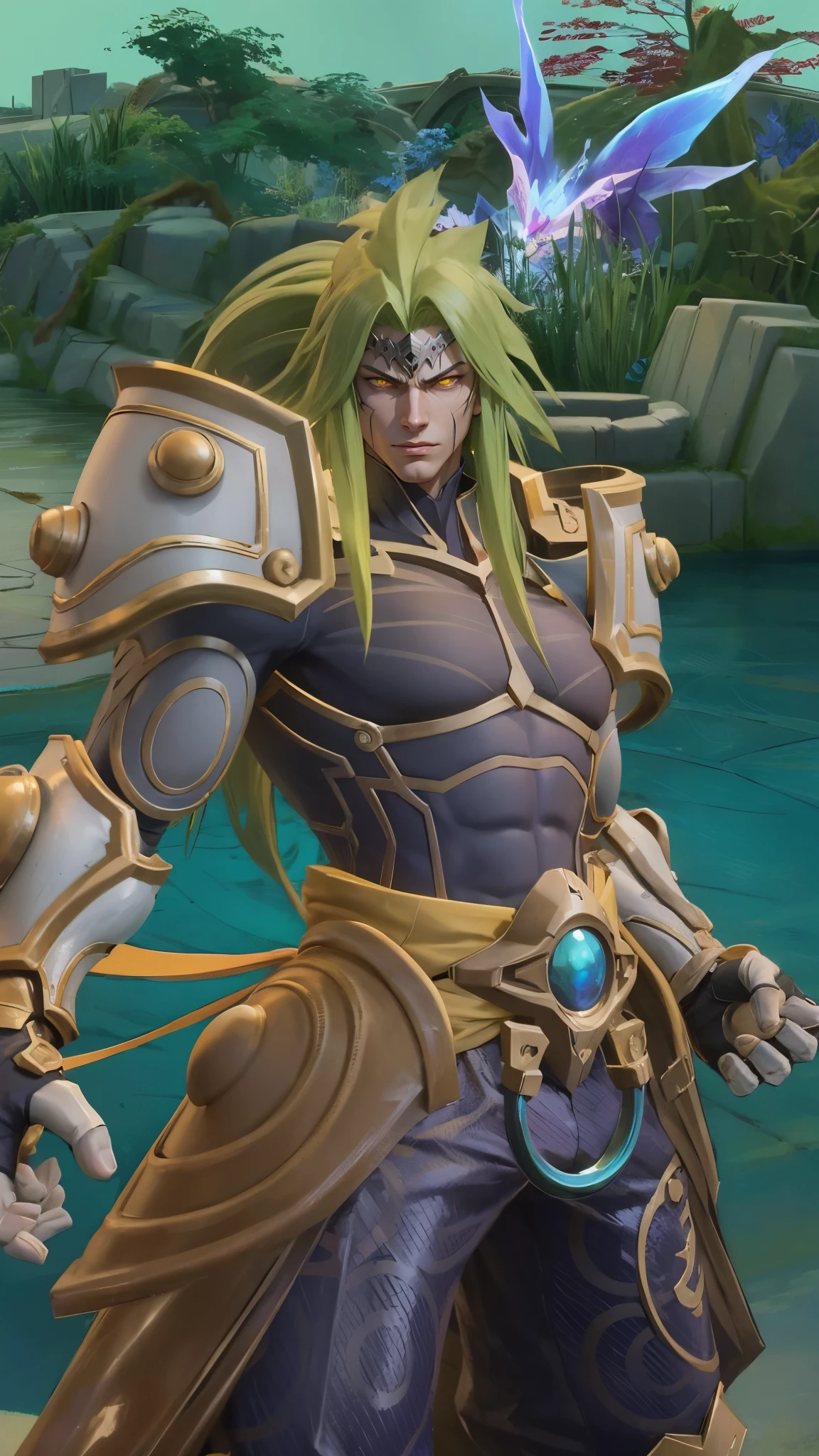 Anime villain, realistic, 1 boy, cool, heandsome, 8k quality, yellow eyes