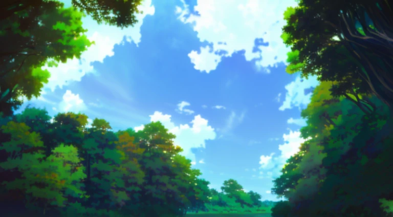 There  a photo of a forest sky landscape, anime backgrounds, Anime Nature, sky forest background, Anime landscapes, Anime countryside landscape, Anime background art, anime movie backgrounds, Anime Sky, Anime landscapes, Beautiful floating clouds. Japanese cartoon, beautiful anime scenery, Anime Cloud, Anime nature wallpaper, studio ghibli sky, animation still frame, beautiful anime scenes