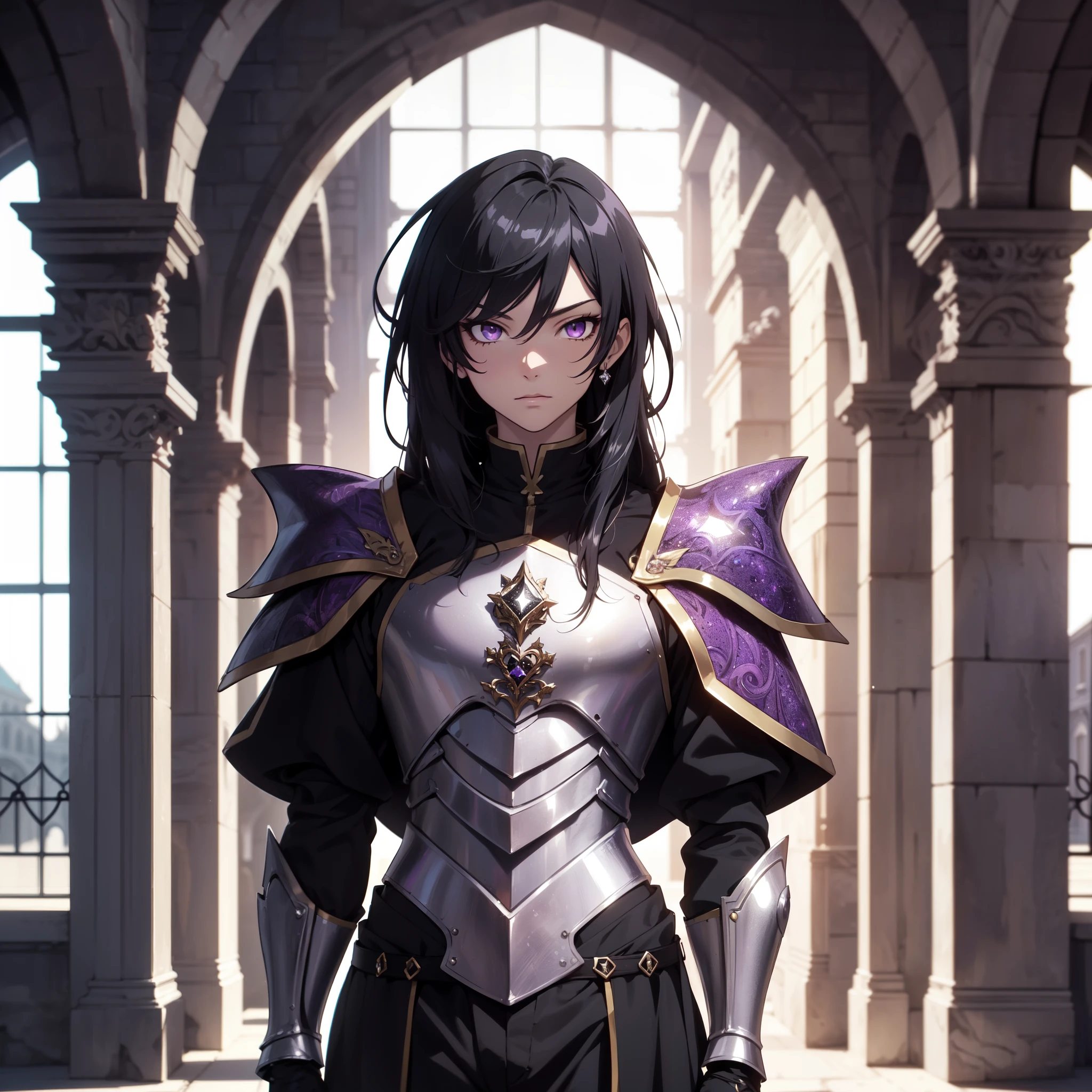 128K Ultra High Definition,
128K Ultra High Quality,
128K Ultra High Resolution,
Best Definition,
Best Quality,
Best Resolution,
Perfectly Detailed,
Perfectly Designed,
Extremely Detailed,
Extremely Designed,
Hyper Detailed,
Hyper Definition,
Hyper Quality,
Hyper Resolution,
Masterpiece,
(((Anime))),
Body Shot,
(((Boy))),
Handsome,
Muscular Body,
(((Black Mid Hair))),
(((Purple Eyes))),
(((Hyper Detailed & Perfectly Designed With Ultra High Quality White Diamond Warlord Armor))),
(((Inside Of Medieval Royal Palace Background Scenery))),