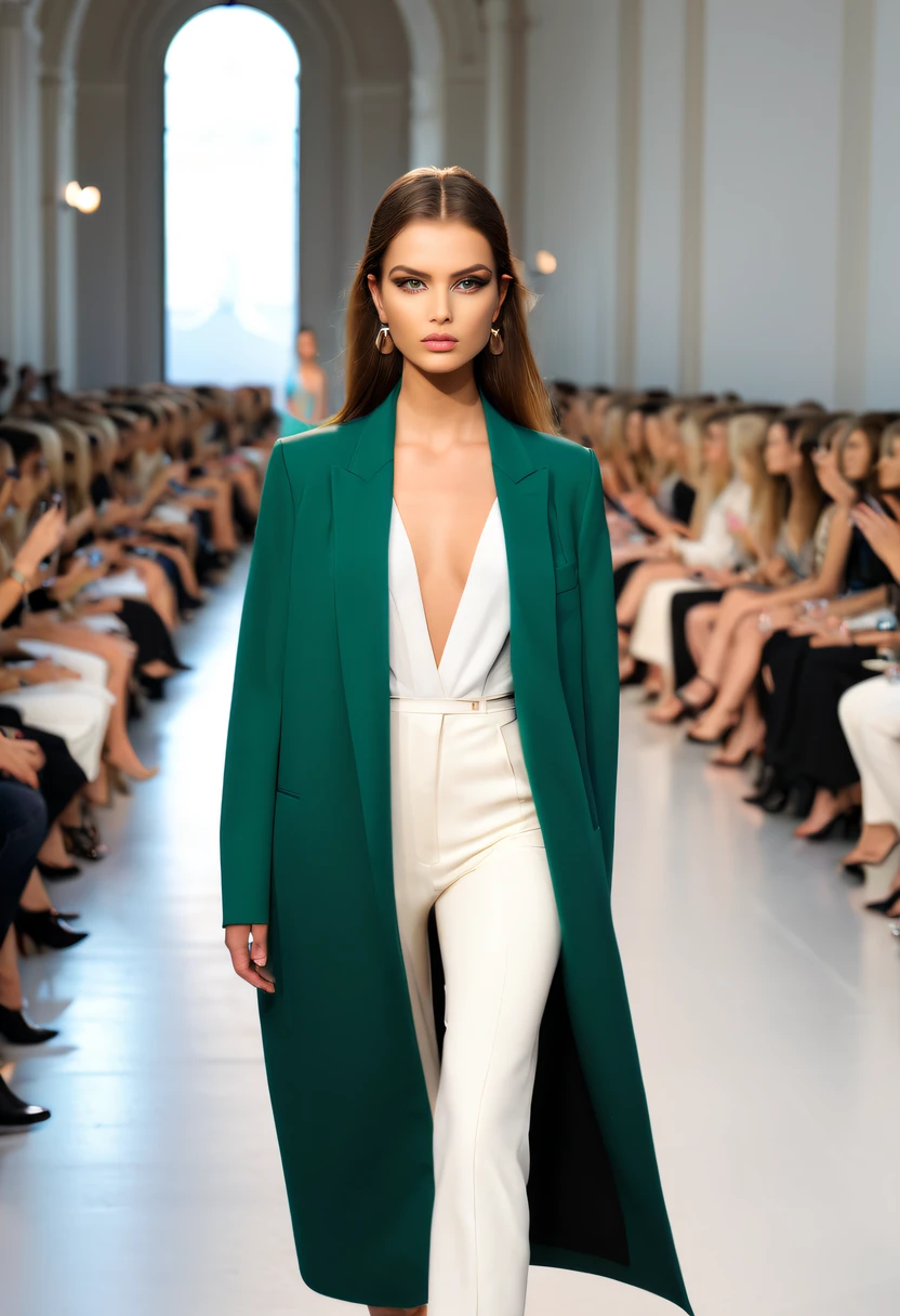 (maximalist:1.5),Fashion show,A beautyful girl,
