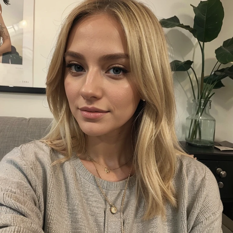 Casual blonde woman instagram