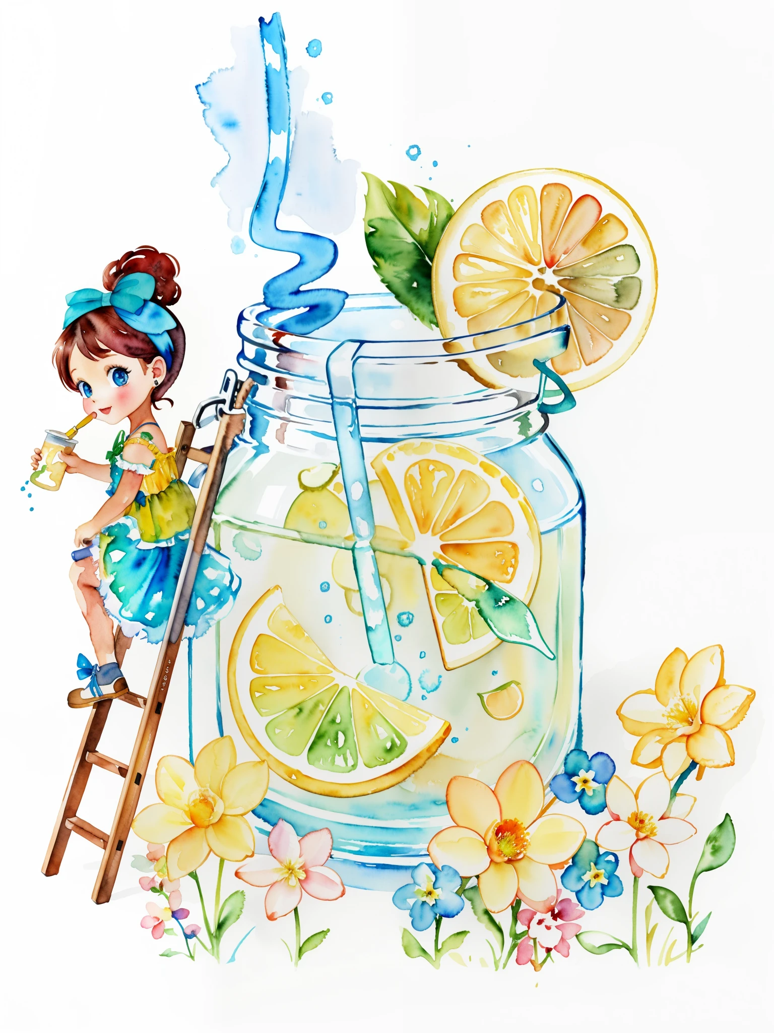 16k high definition watercolor painting