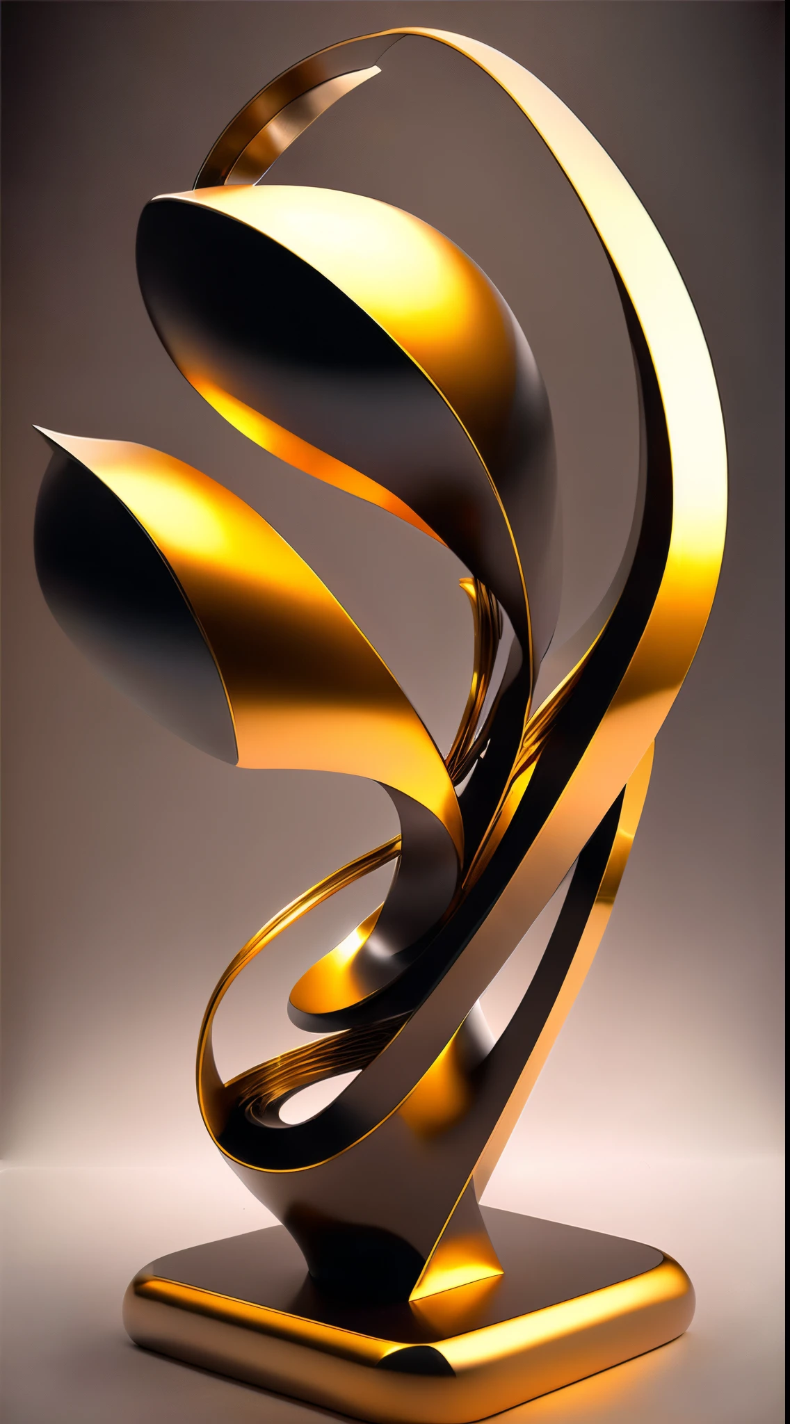 (minimalist:1.5),(Metal sculpture of a beautiful girl:1.3),(Lines are curved and smooth:1.2),golden colored,(rainbowing:1.1),abstract sculpture,minimalistic background,Line winding sculpture,(Best quality at best,ultra - detailed,Best Best Illustration,The best shadow,tmasterpiece,A high resolution,professionalartwork,famousartwork),heavy metal style,Post-industrial style,A futuristic,Delicate curves,Stylized abstract sculpture of beautiful girl,heavy metal style,postmodern industrial style,hyper realisitc,metallic luster,metalictexture