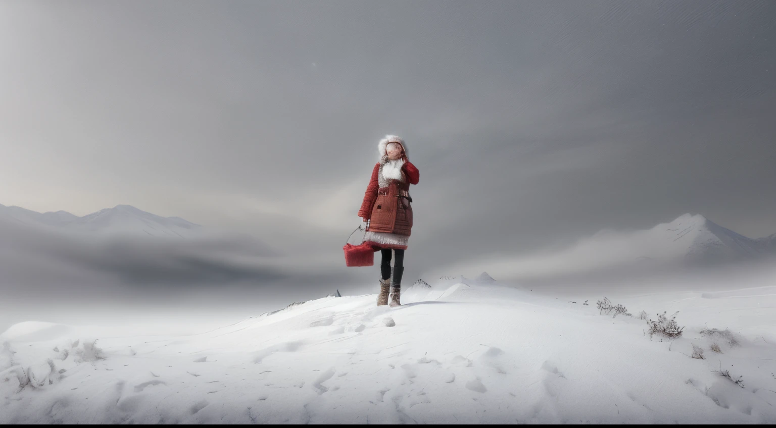 a women in winter season